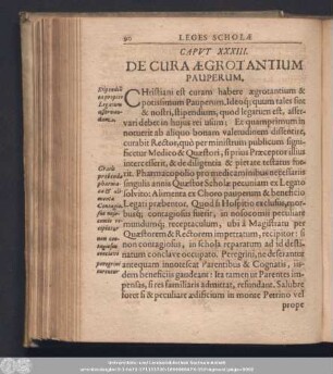 Caput XXXIII. De Cura Aegrotantium Pauperum.