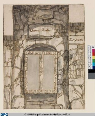 Salzdahlum: Entwurf für eine Wanddekoration in der Eremitage