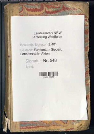 Dekretenprotokolle der evangelischen Kanzlei des Fürstentums Nassau-Siegen