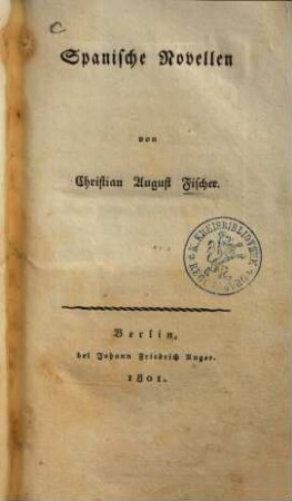 Spanische Novellen
