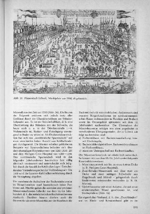 Abb. 21: Hansestadt Lübeck, Marktplatz um 1580, Kupferstich.