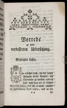 Vorrede zu dieser verbesserten Uebersetzung.
