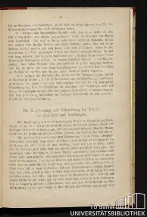 Die Anpflanzung und Behandlung der Bäume an Chausseen und Landwegen.