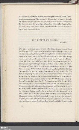 Ich Liebte Zu Lieben
