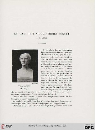 5. Pér. 11.1925: Le paysagiste Nicolas-Didier Boguet (1755 - 1839)