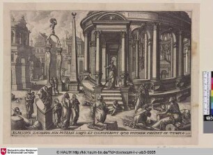 [Zacharias kommt aus dem Tempel]