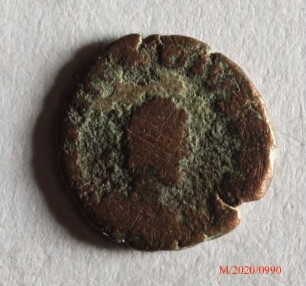 Römische Münze, Nominal Halbcentenionalis, Prägeherr Arcadius, Prägeort nicht bestimmbar, Original