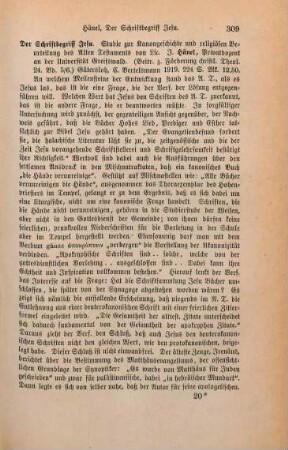 309-310 [Rezension] Hänel, Johannes, Der Schriftbegriff Jesu