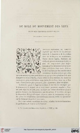 2. Pér. 24.1881: Du rôle du mouvement des yeux dans les émotions esthétiques, 2