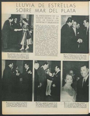 El presidente de la nación recibio el saludo de todos los artistas y delegados