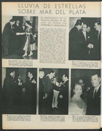 El presidente de la nación recibio el saludo de todos los artistas y delegados