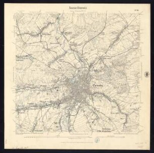 Section Chemnitz aus: Topographische Karte (Äquidistantenkarte) Sachsen