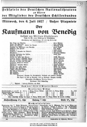 Der Kaufmann von Venedig