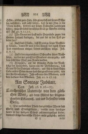 Am Sontage Jubilate.