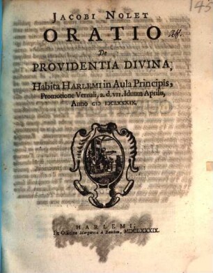 Oratio de providentia divina