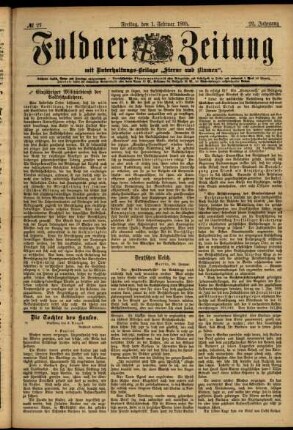 Ausgabe vom Freitag, den 01. Februar 1895.
