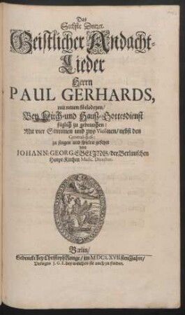 6: Pauli Gerhardi Geistliche Andachten