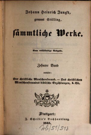 Johann Heinrich Jung's, genannt Stilling, sämmtliche Werke. 10