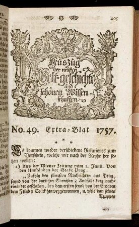 No. 49. Extra-Blat 1757.