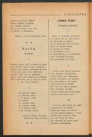 ¡Pobre flor!... : (Tango-canción)