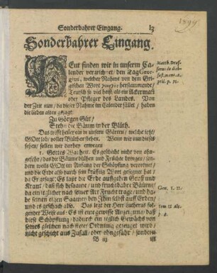 Sonderbahrer Eingang.