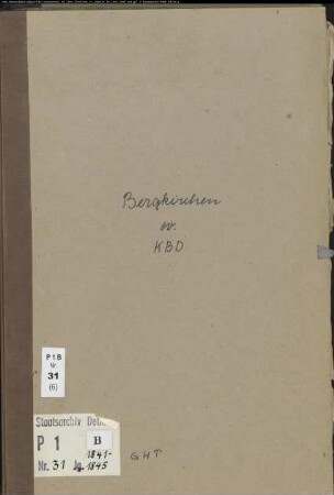 Kirchenbuchduplikat der evangelischen Gemeinde Bergkirchen, Kreis Minden (GHT 1841-1845). (Gemeinde: Evangelische Gemeinde Bergkirchen, Kreis Minden)