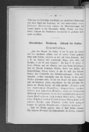 Sturmfluthen. Deichbruch. Abbruch des Landes.