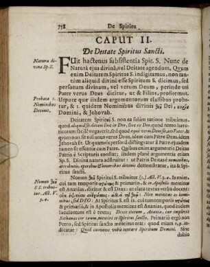 Caput II. De Deitate Spiritus Sancti.