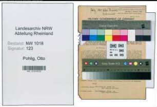 Entnazifizierung Otto Pohlig , geb. 07.08.1888 ()