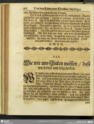 XXX. Wie wir uns schicken müssen, dasz wir frölich und selig sterben