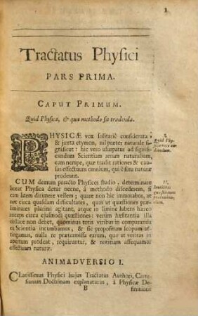 Jacobi Rohaulti Tractatus Physicus : Gallice Emissus Et Recens Latinitate donatus