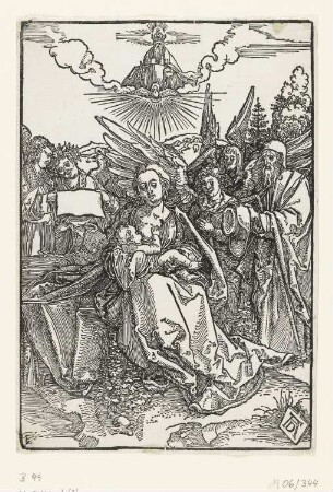 Heilige Familie mit fünf Engeln
