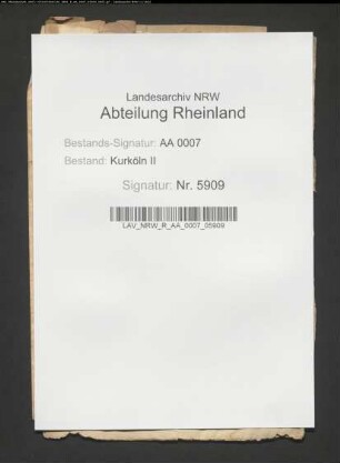 Bruchstücke kurkölnischer Gerichtsakten (Einzelblätter)