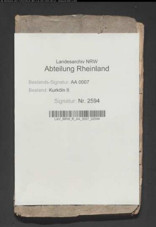 Heberegister der am St. Thomas-Abend (20. Dezember) fälligen Zehnten