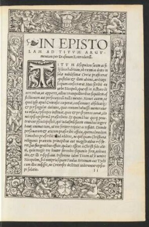 In Epistolam Ad Titum Argumentum per Erasmum Roterodamum.