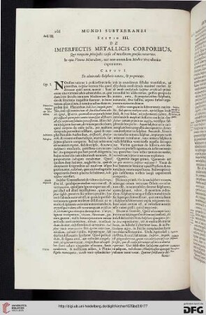 Sectio III: De imperfectis, metallicis coporibus