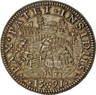 Medaille auf die trügerischen Friedensvorschläge Philipps II., 1591