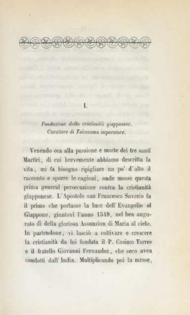 I. Fondazione della cristianità giapponese ...