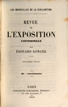 Revue de l'exposition universelle, 2,3. Ameublements