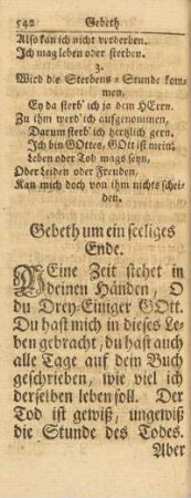 Gebeth um ein seeliges Ende