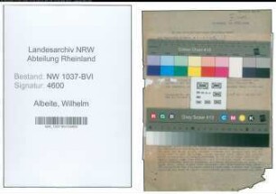 Entnazifizierung Wilhelm Albeite , geb. 12.09.1889 (Gastwirt)