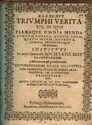 Elenchus triumphi veritatis