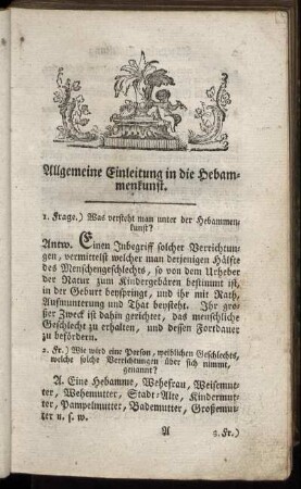 Allgemeine Einleitung in die Hebammenkunst.
