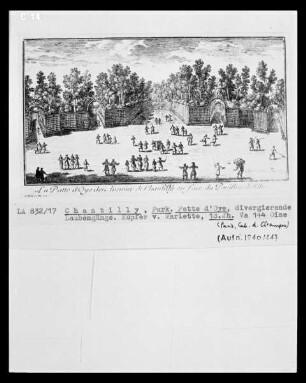 Chantilly, Schlosspark, Patte d'Oye, divergierende Laubengänge