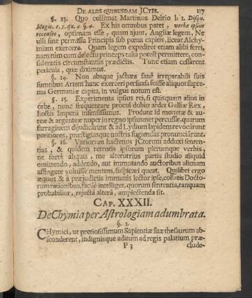 Cap. XXXII. De Chymia per Astrologiam adumbrata.