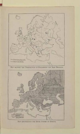THE MAP SHOWING THE DISTRIBUTION OF COAL- FIELDS AND IRON DEPOSITS