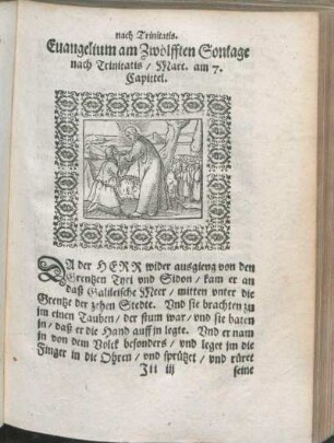 Euangelium am Zwölfften Sontage nach Trinitatis/ Marc. am 7. Capittel.