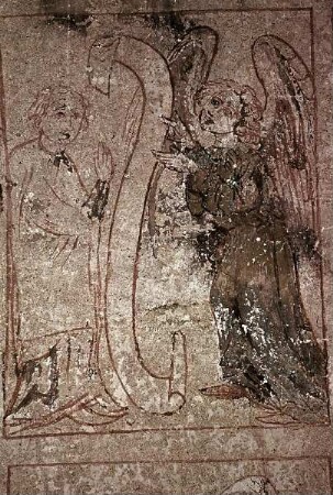 Szenen aus dem Alten Testament — 3. Reihe, 3. Bild: Verkündigung des Untergangs von Sodom an Lot