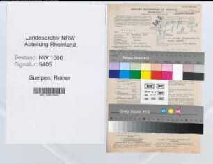 Entnazifizierung Reiner Guelpen, geb. 21.11.1915 (Kaufm.Angest.)