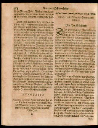 Hundert und Sieben und Zwantzigster Discurß. Von Buchhändlern.